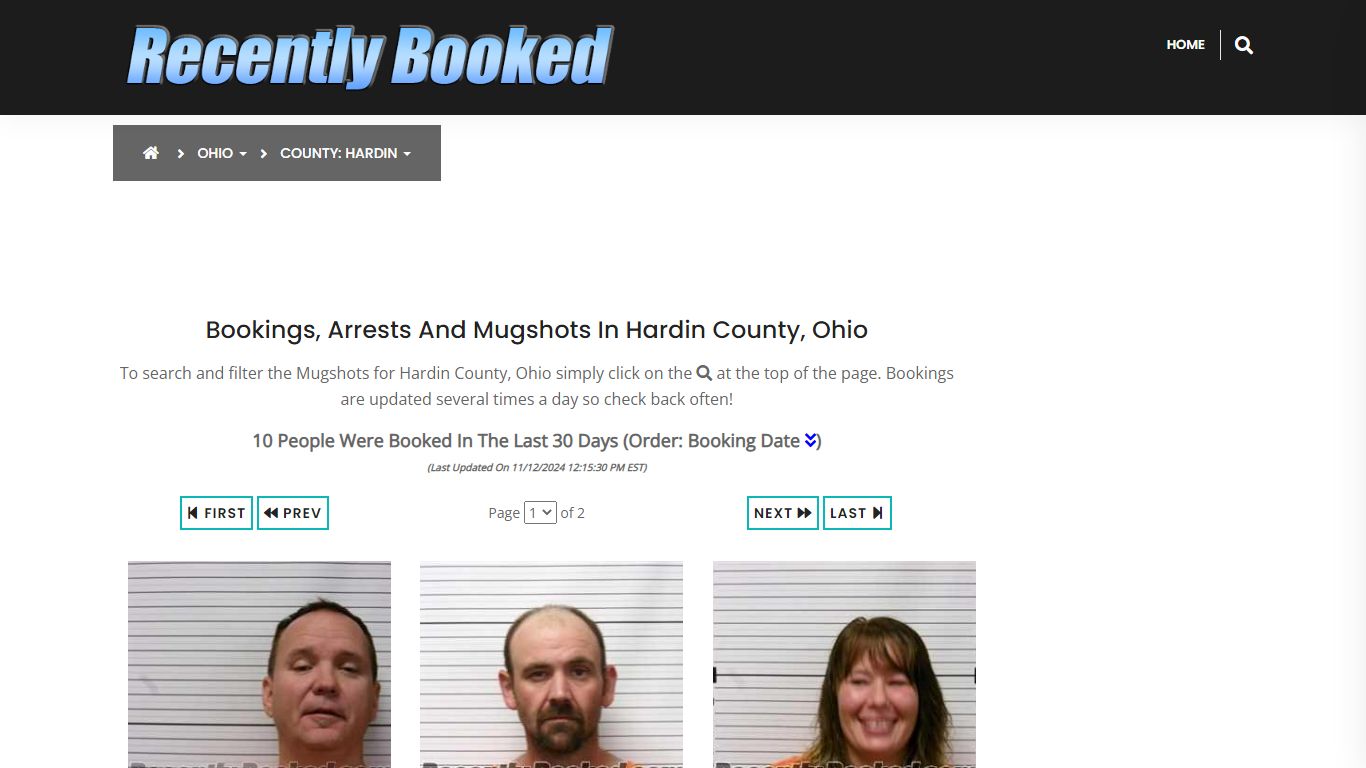 Bookings, Arrests and Mugshots in Hardin County, Ohio - Recently Booked